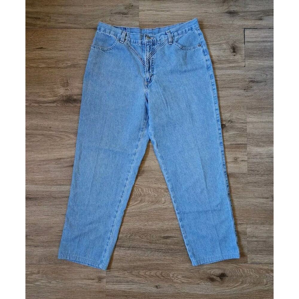 Vintage Roughrider Womens High Waisted Tapered Denim Jeans 13/14 Retro Mom Jeans